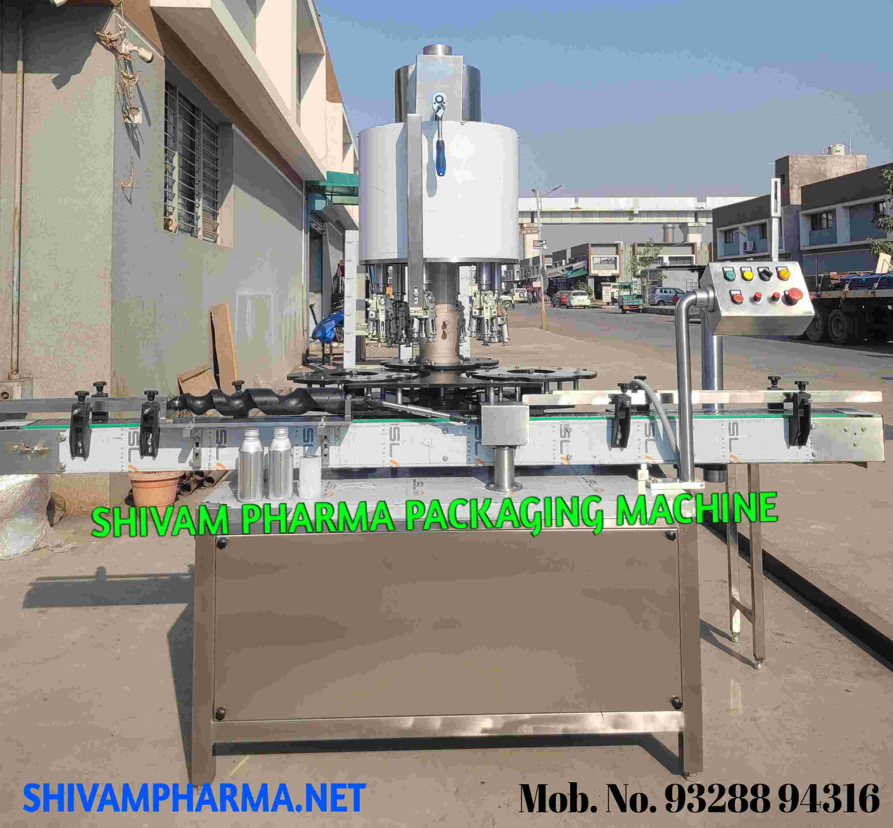 Front view of the Automatic Rotary Type Capping Machine RTC-8